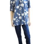 Cafe Pull on Jeans (Style 2062) - sizes 12 - 34 (Blue or Black Denim)