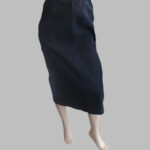 Cafe Stretch Denim Skirt in denim, black & white
