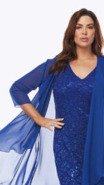 Layla Jones Lace Dress (Royal and Navy) - Image 2