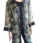 Crushed Satin Trim Jacket