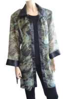 Crushed Satin Trim Jacket