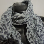 Animal Print Chiffon Scarf