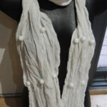 Crushed cotton-poly scarf