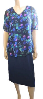 Formation Chiffon Overlay Dress