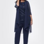Layla Jones Pant Suit (Navy, Sapphire (Teal), Emerald or Mulberry)