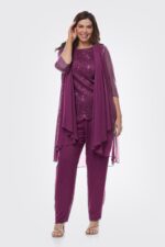 Layla Jones Pant Suit (Navy, Sapphire (Teal), Emerald or Mulberry) - Image 2
