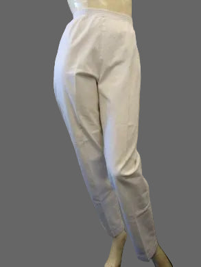stock-7261 Cafe White Stretch Cotton Drill Pull on Pants - Image 1